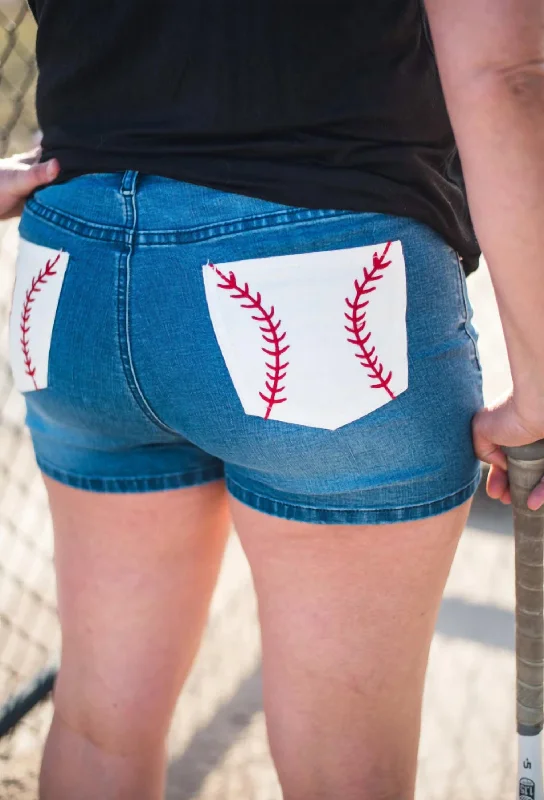 Mid Season Sale Hey Batter Batter Shorts In Blue