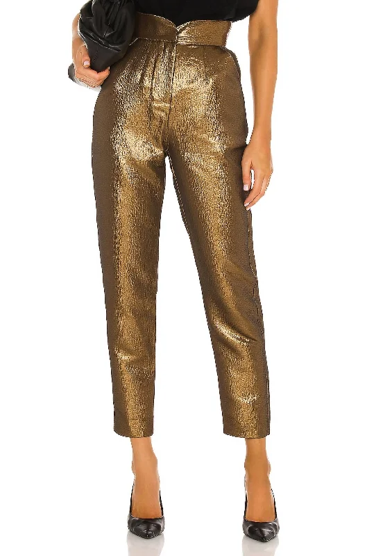 Style Upgrade Dorothy Pant In Antique Gold