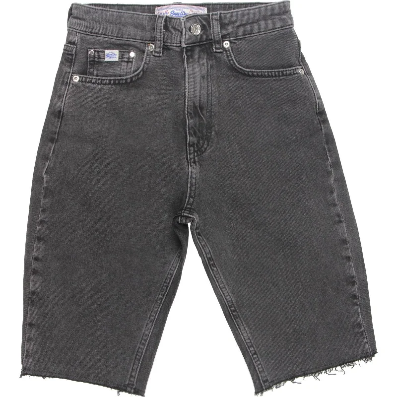 Casual Wear Womens Raw Hem Jean Denim Shorts