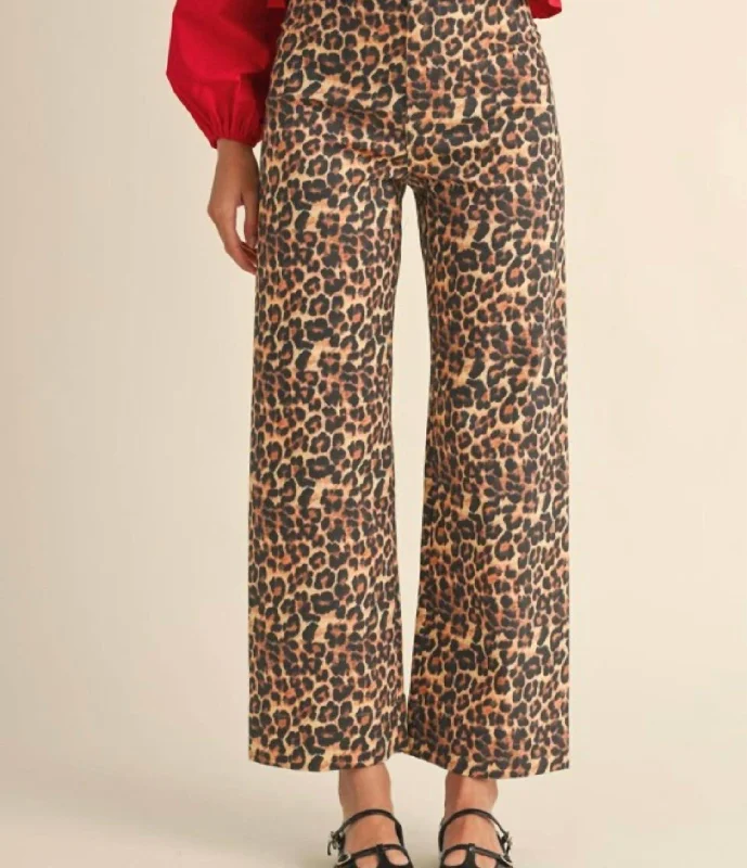 Winter Warm - Up Sale Mitzi Pants In Leopard Print