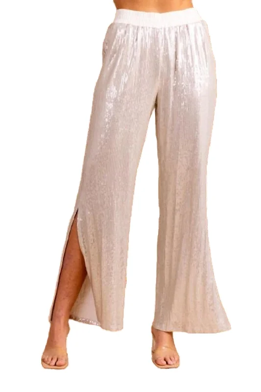 Holiday Glam Harrison Pant In Silver