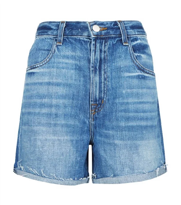 Stylish Savings Women's Joan High Rise Short In Blue