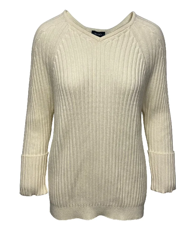 Limited Time Max & Co Knit Sweater in Cream Viscose