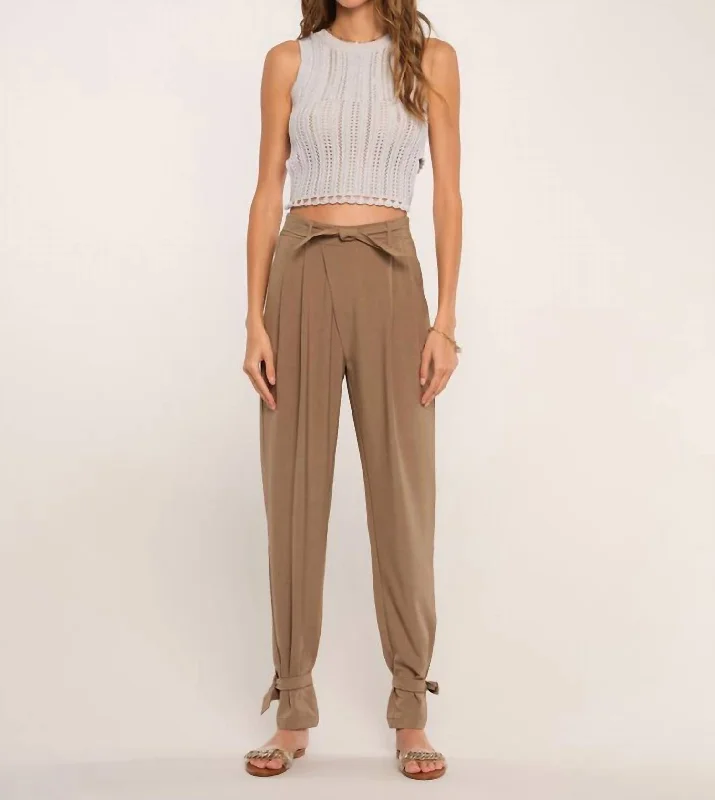 Style Upgrade Declan High Rise Pant In Taupe