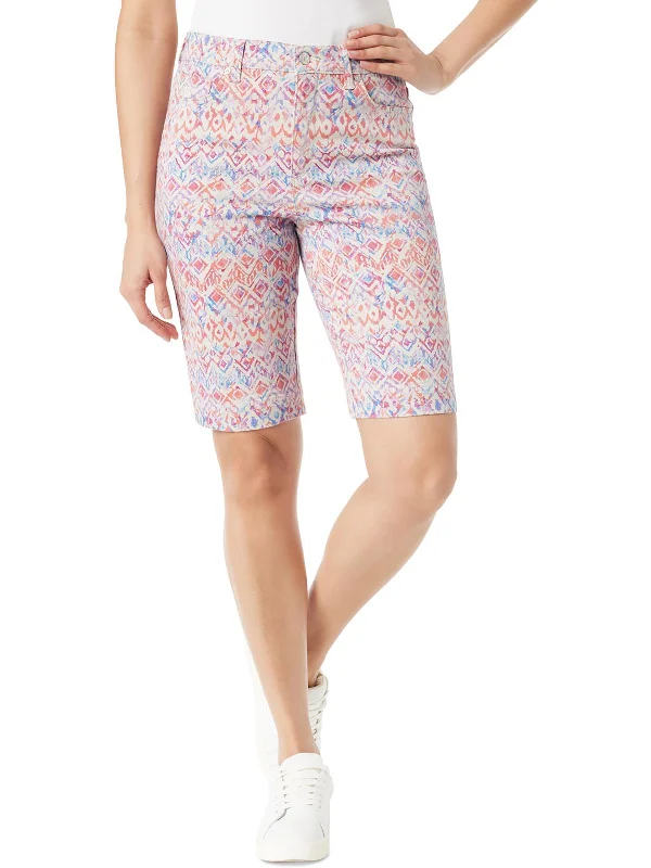 Trendy Clothing Sale Womens Printed Midi Bermuda Shorts