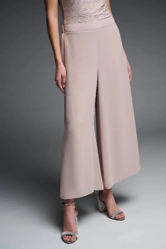 Chic Style Women's Chiffon Pants In Sand