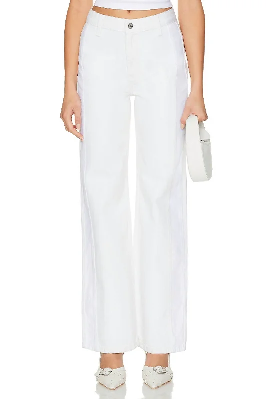 Season Sale Dayton Two Tone Trouser In White Light