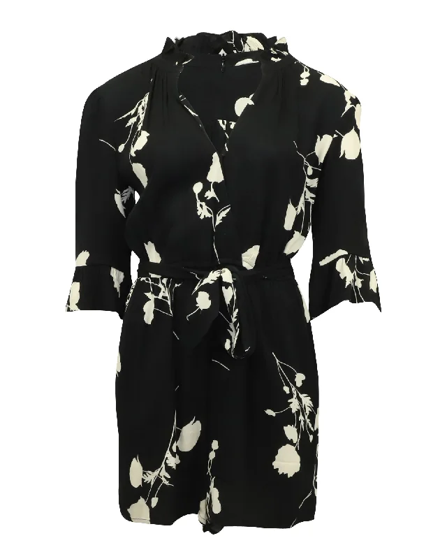 Flash Sale Event Ba&Sh Penny Printed Jumpsuit in Black Viscose