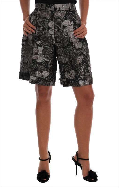 Score Big On Glamorous Red - Carpet Styles Dolce & Gabbana Elegant High-Waist Brocade Women's Shorts