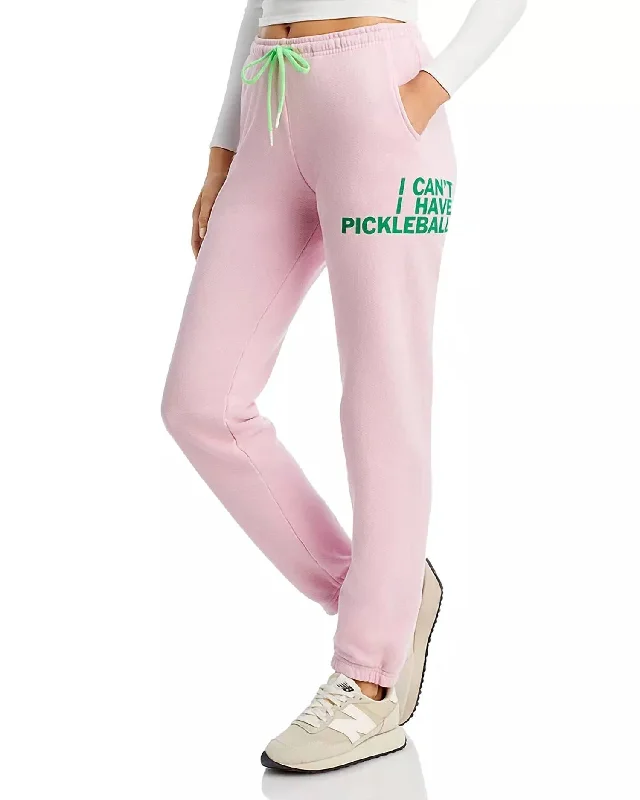 Wardrobe Refresh Royal Pickleball Sweatpants In Pink