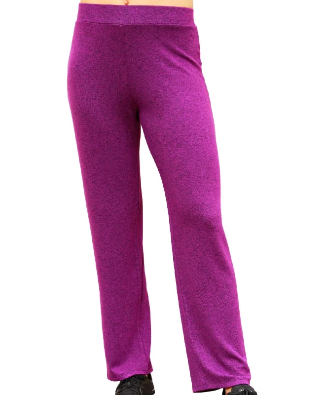 Wardrobe Essentials Solid Lounge Pant In Violet