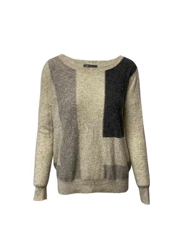 Grab Romantic Date - Night Styles Now Vince Colorblock Sweater in Multicolor Cashmere