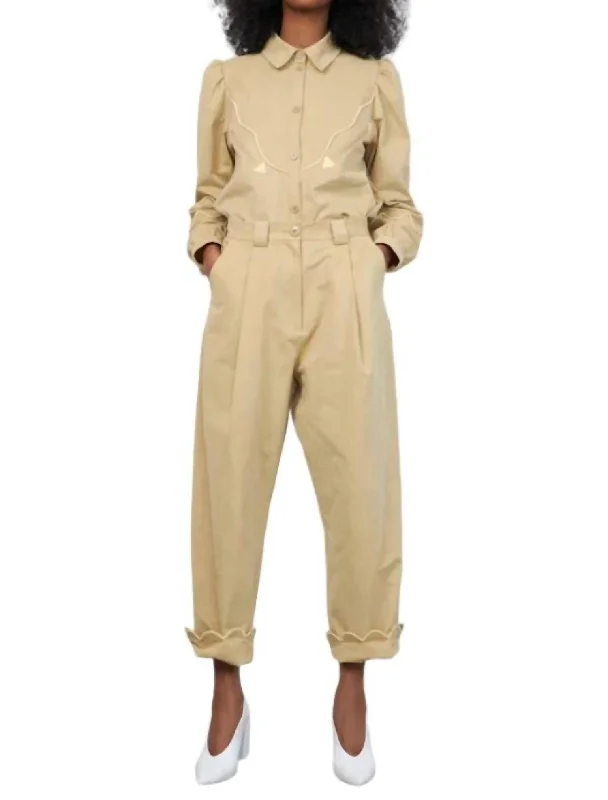 Wardrobe Upgrade Saja Wide Leg Pants In Soft Sand