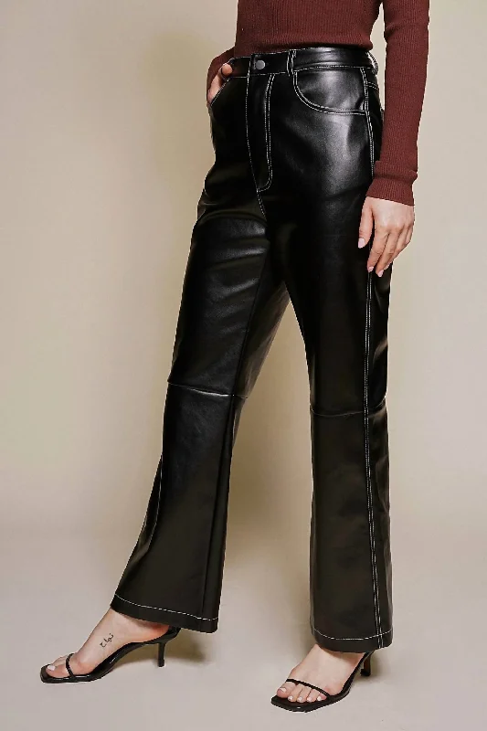 Wardrobe Update Luxe Leather Pants In Black