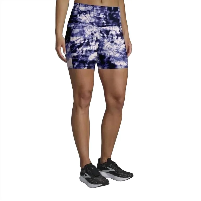 Hot Picks Method 5" Short Tight In Blue Depths/baja Blue Tie-Dye