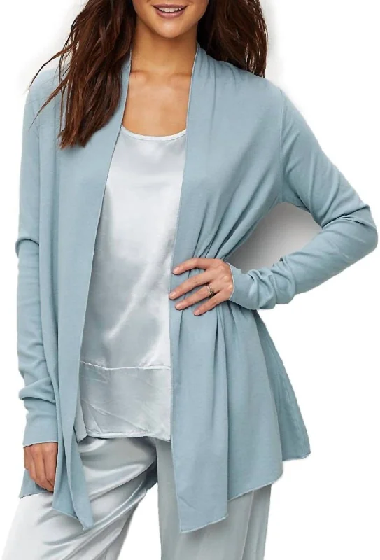 Trendy Threads Amelia Knit Cardigan In Morning Blue