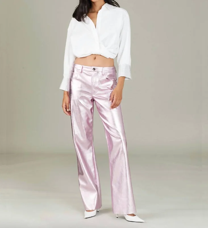 End Of Season Sale Jay Pant In Pink Metallic