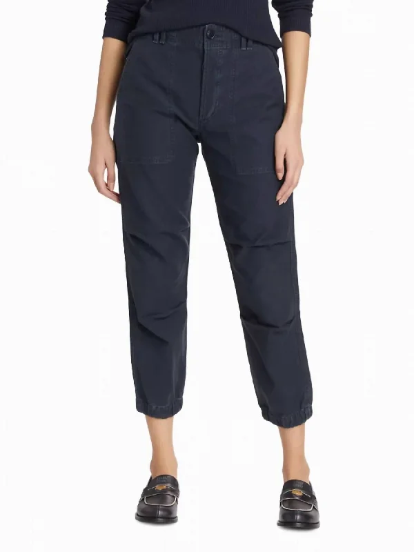 Modern Romance Agni Utility Trouser In Washed Marine