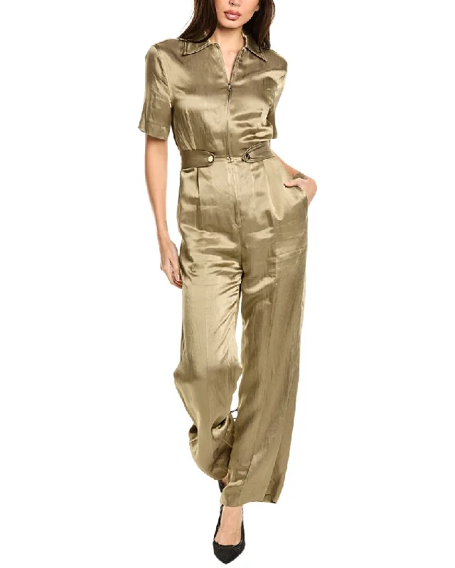 Coastal Beach - Inspired Style Sandro Linen-Blend Jumpsuit