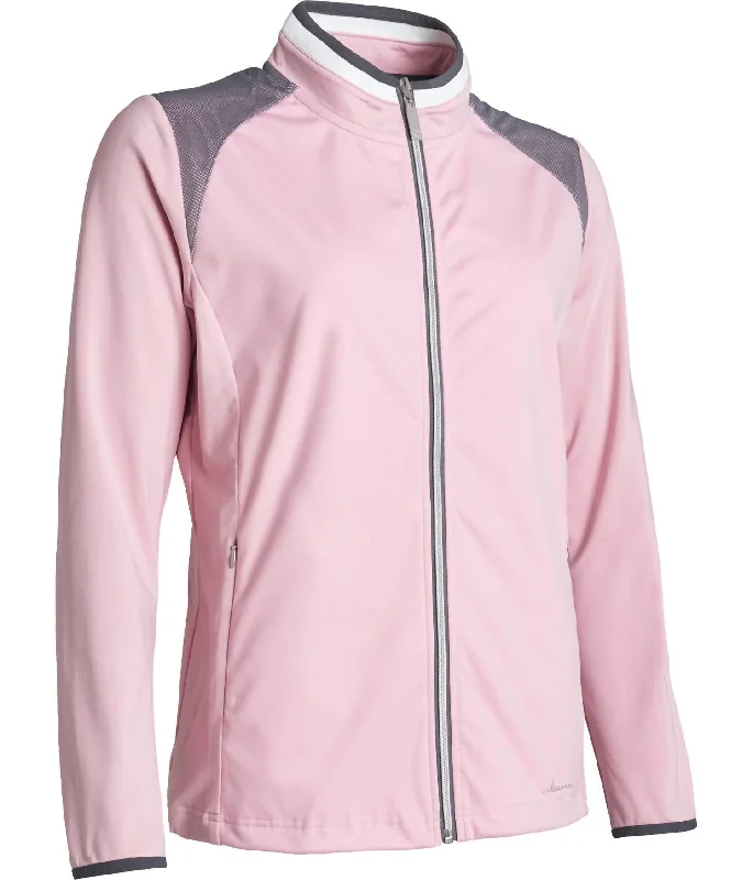 Fashion Forward Women Navan Softshell Hybrid Jacket In Rosebud