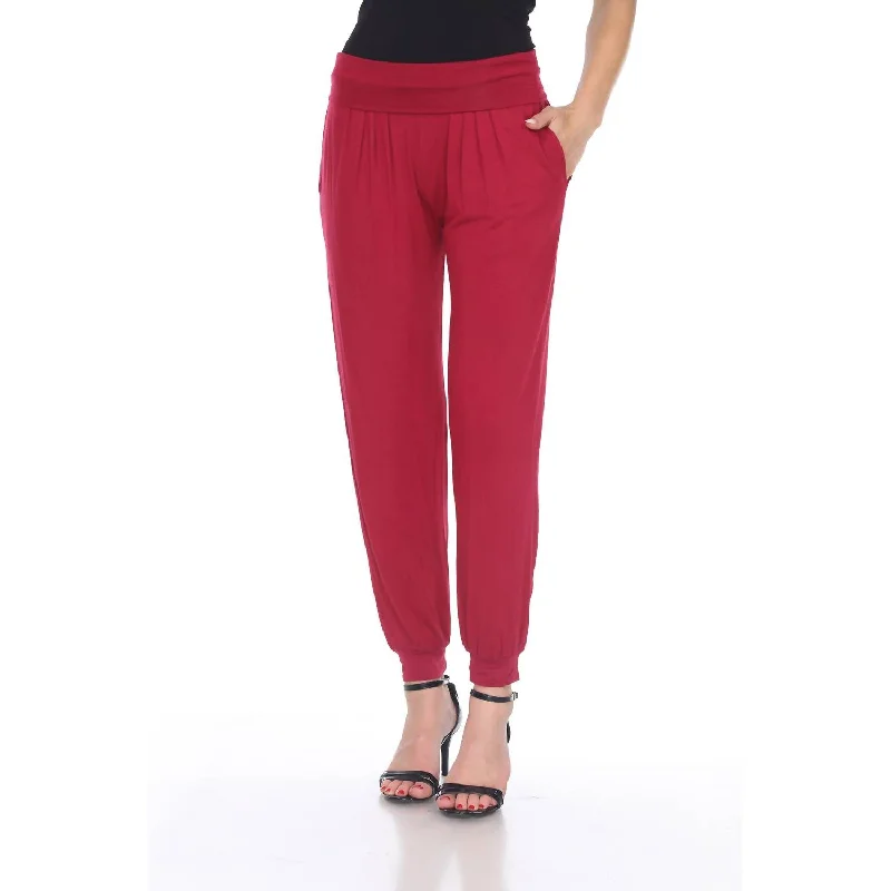 Limited Edition Women's Harem Pants In Brick Red