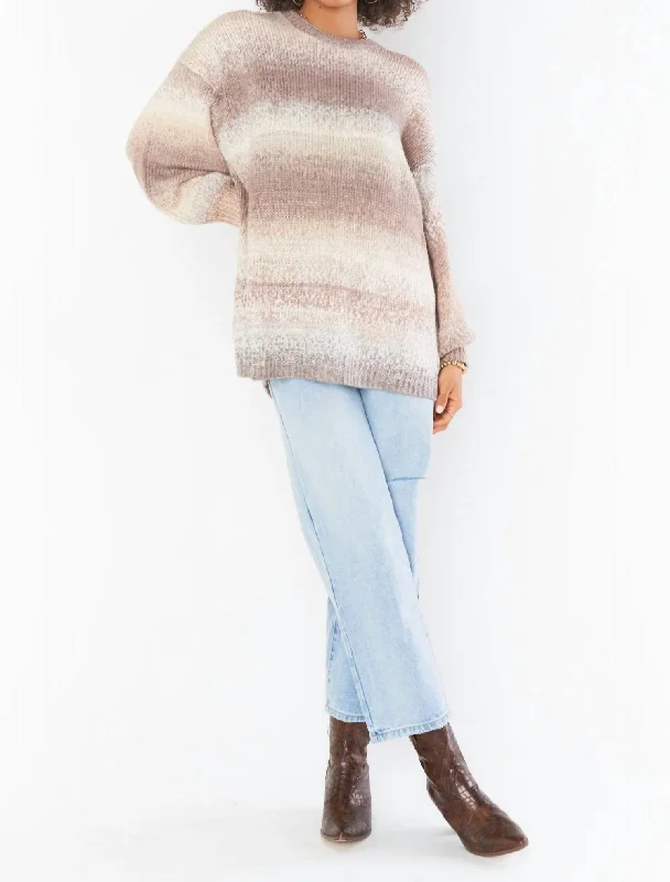 Style Versatile Women's Collection Timothy Tunic Sweater In Neutral Space Dye Knit