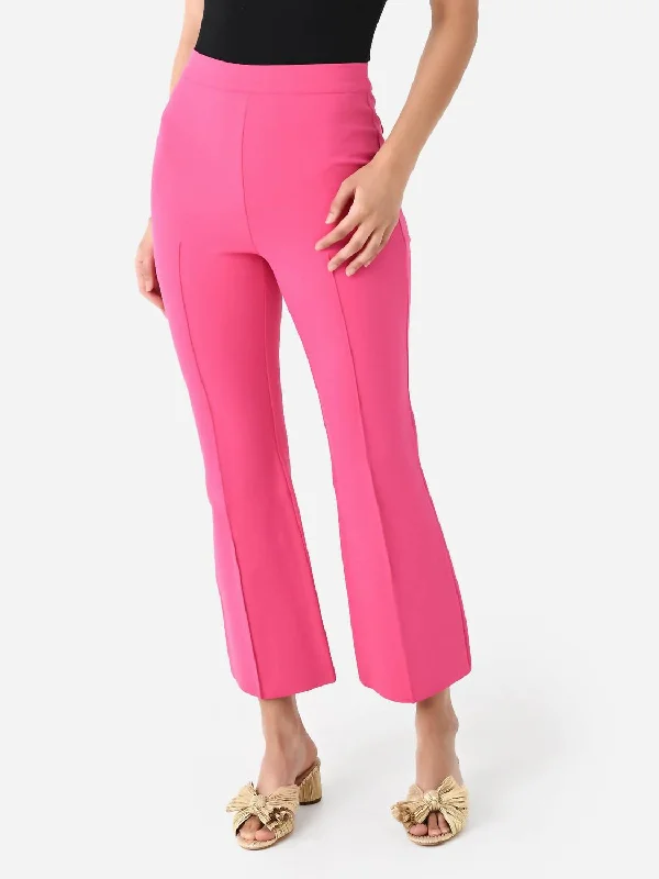 Latest Trends Porterfield Crop Flare Pant In Fuschia