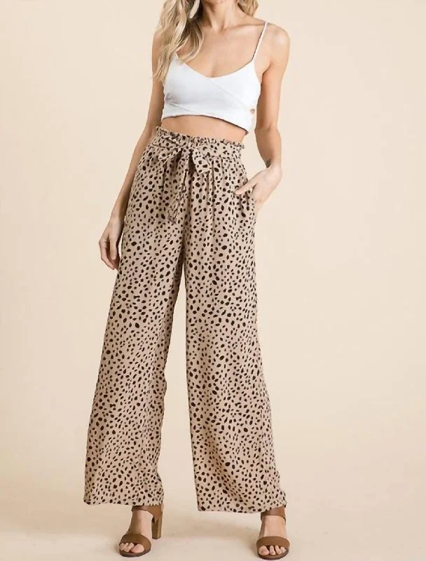 Fashion Forward Femininity Paperbag Pants In Leopard