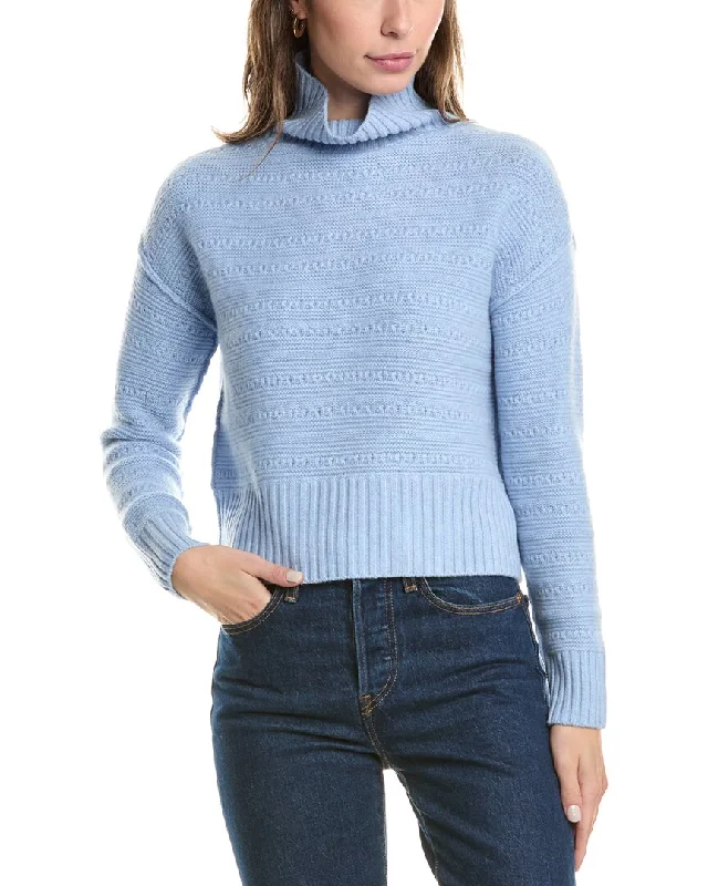 Evening Looks Forte Cashmere Crop Textured Cashmere Sweater