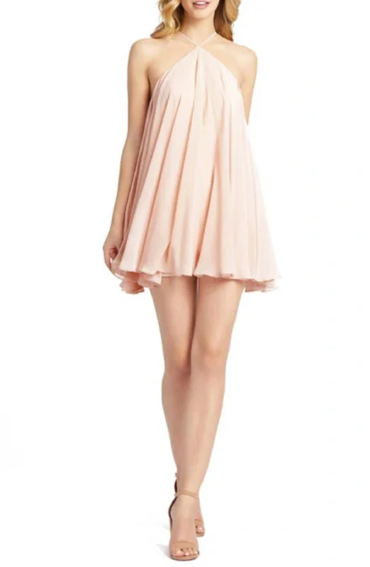 Feminine Elegance Chiffon Romper In Blush