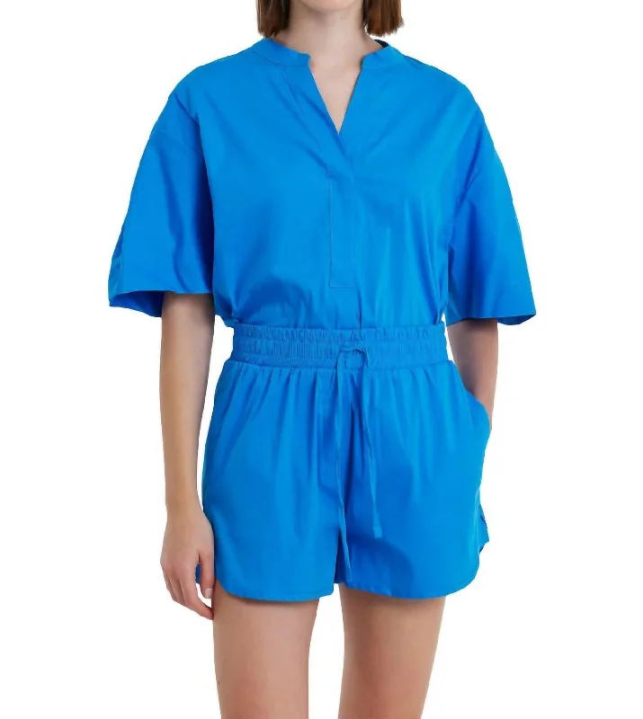 Sophisticated Style Avgi High-Waist Short In Turquoise