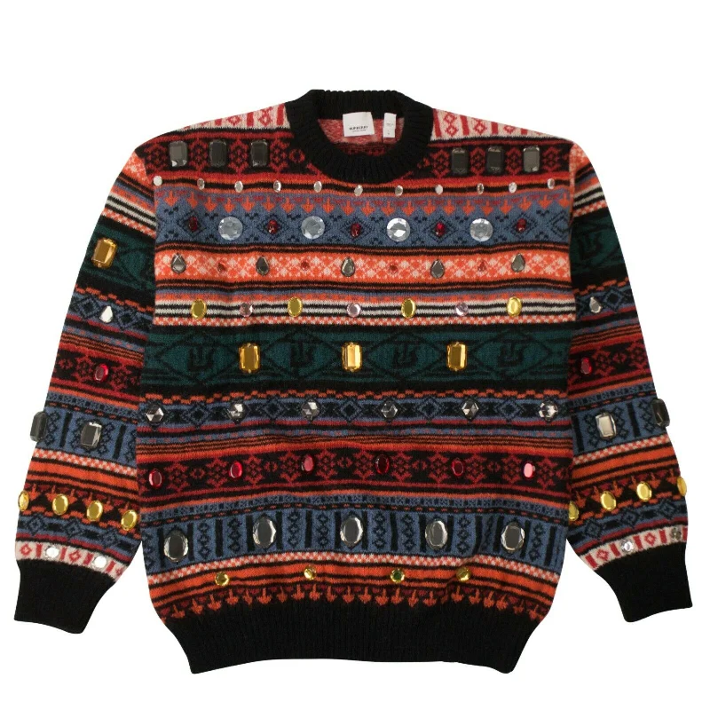 Colorful Clothing Burberry Oversized Sweater - Red/Multi