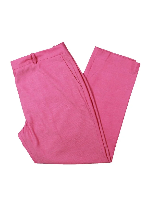 Timeless Classics Womens Solid Polyester Ankle Pants