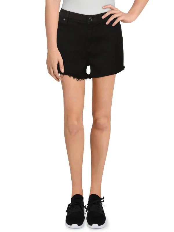 New Arrivals Womens Solid Frayed Hem Cutoff Shorts