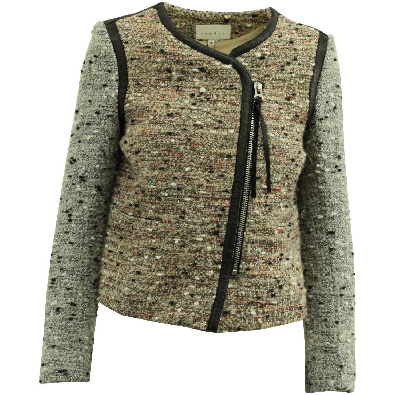 Limited Stock Sandro Paris Tweed Jacket in Multicolor Polyester