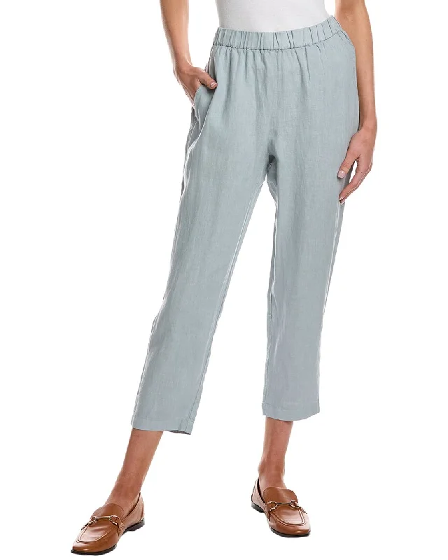 Cool Prices EILEEN FISHER Petite Hi Waisted Linen Tap Ankle Pant