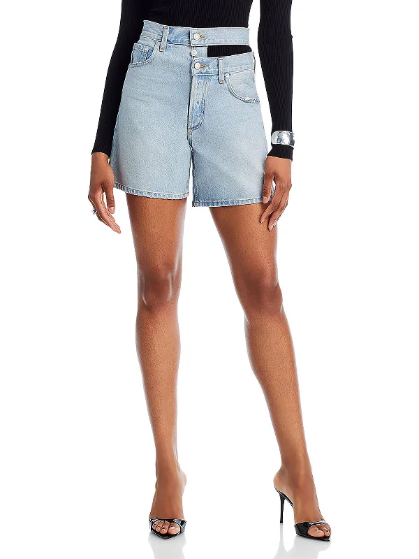 Buy More, Save More Womens High Rise Light Wash Denim Shorts