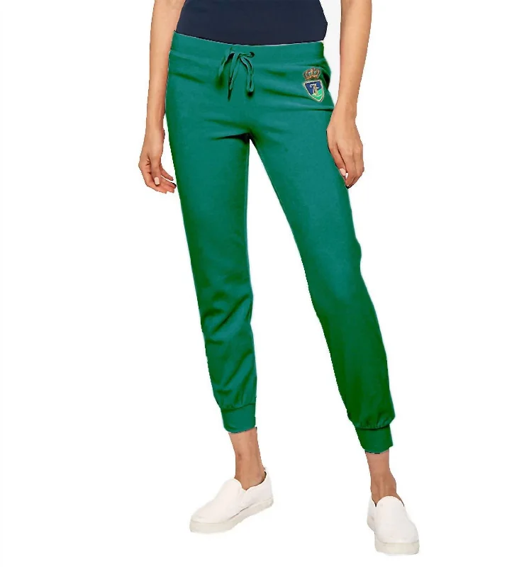 Fashion For Every Occasion Hatbox Laurex Crest Velour Zuma Pants In Green