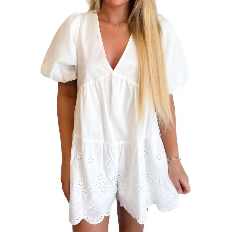 Special Occasion Wear New Beginnings Romper In White