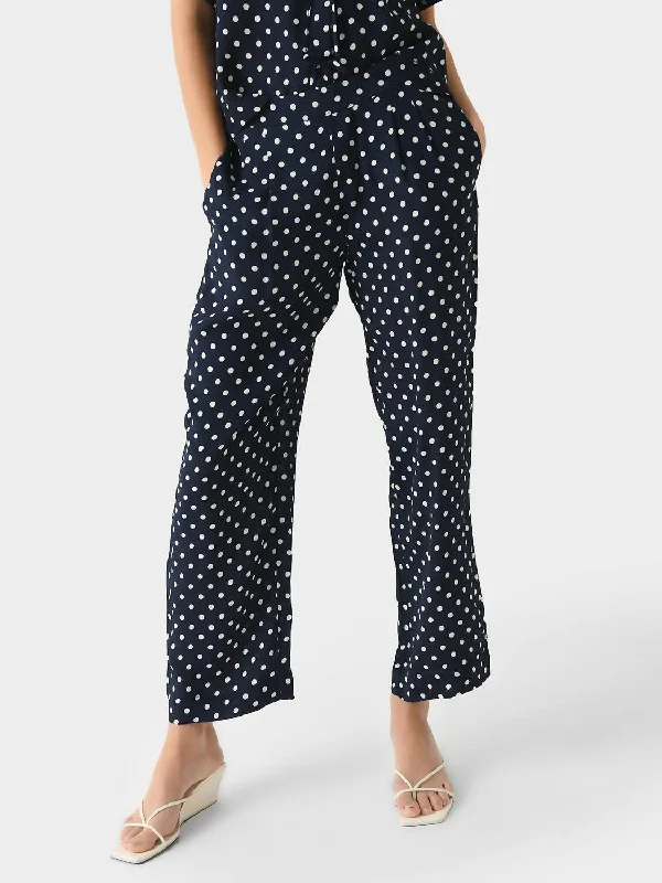 Everyday Fashion Leigh Pant In Navy Polka Dot