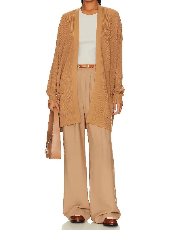 Unleash Your Fashion Cooper Cardigan In Camel