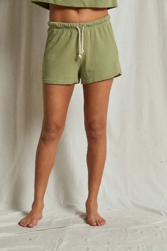 City Fashion Layla Sweatshorts In Oil Green