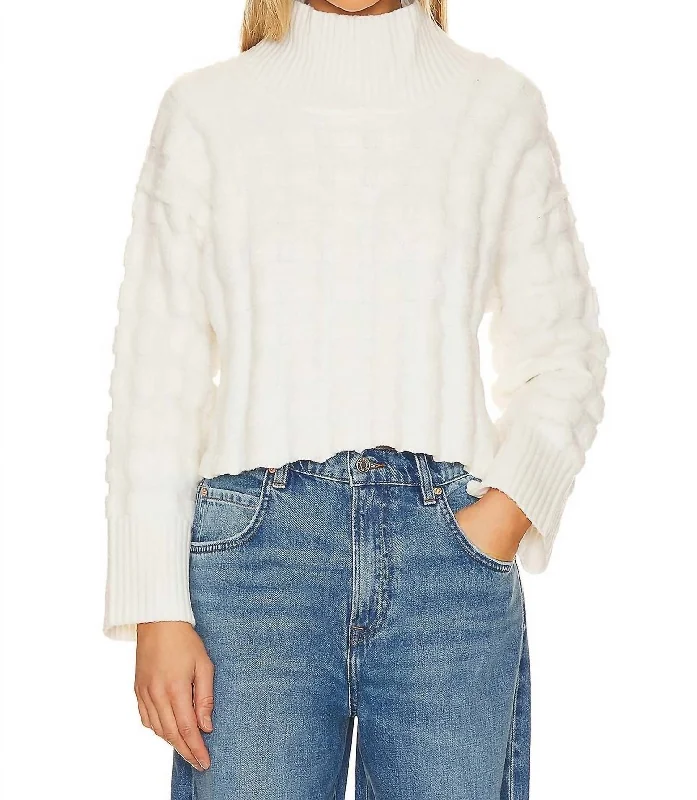 Stay Ahead In Style Soul Searcher Moc Sweater In Ivory