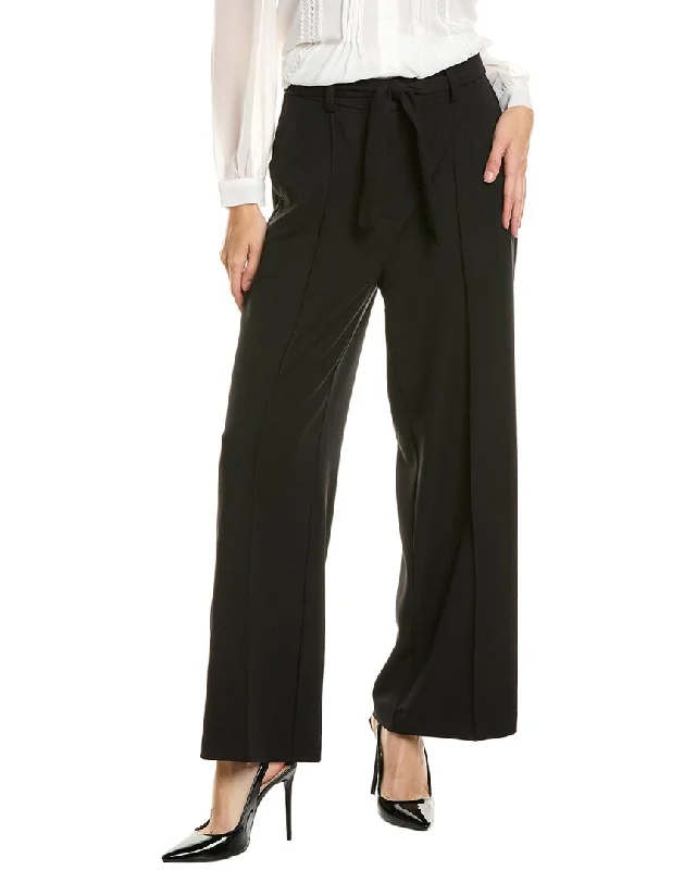 Casual Weekend Relaxed Style Adrianna Papell Twill Wide Leg Pant