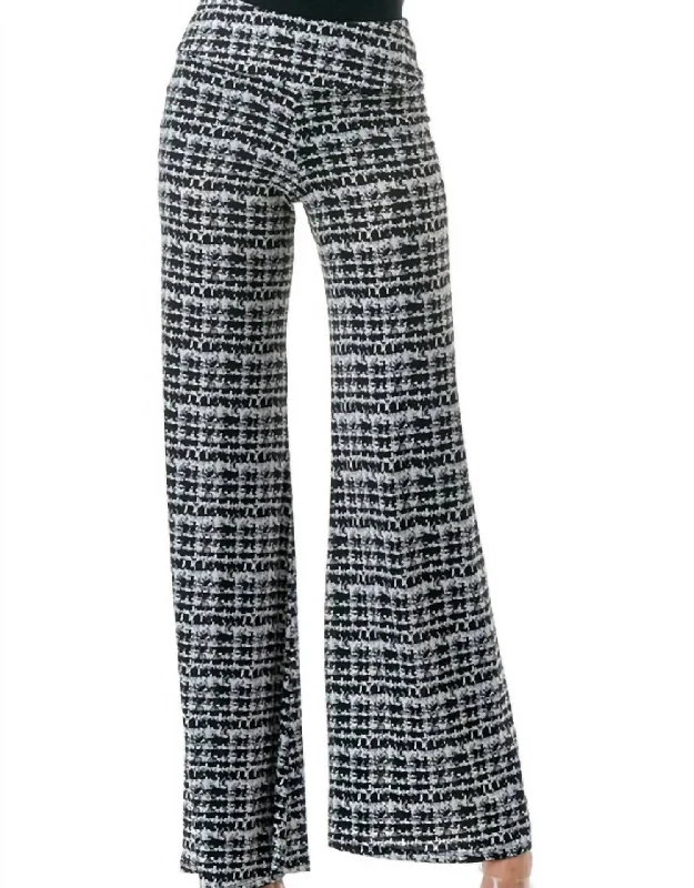 Relaxed Style Women's Clara Palazzo Pant In Black/white