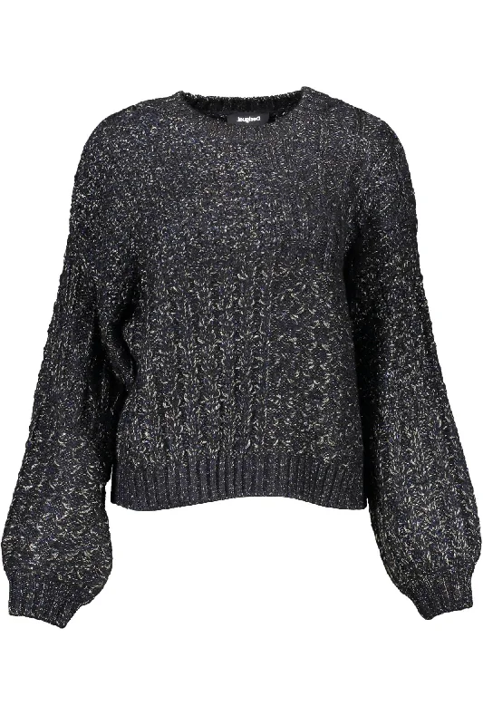 Embrace New Fashion Desigual Chic Contrasting Details Round Neck Women's Sweater