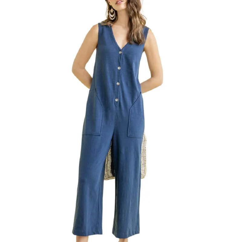 Fast Fashion Favorites Sleeveless Jumpsuit In Ink