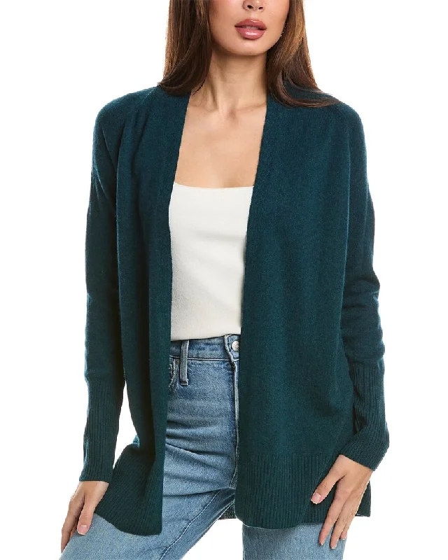 Inspired By You, Designed For You Forte Cashmere Rib Detail Cashmere Cardigan