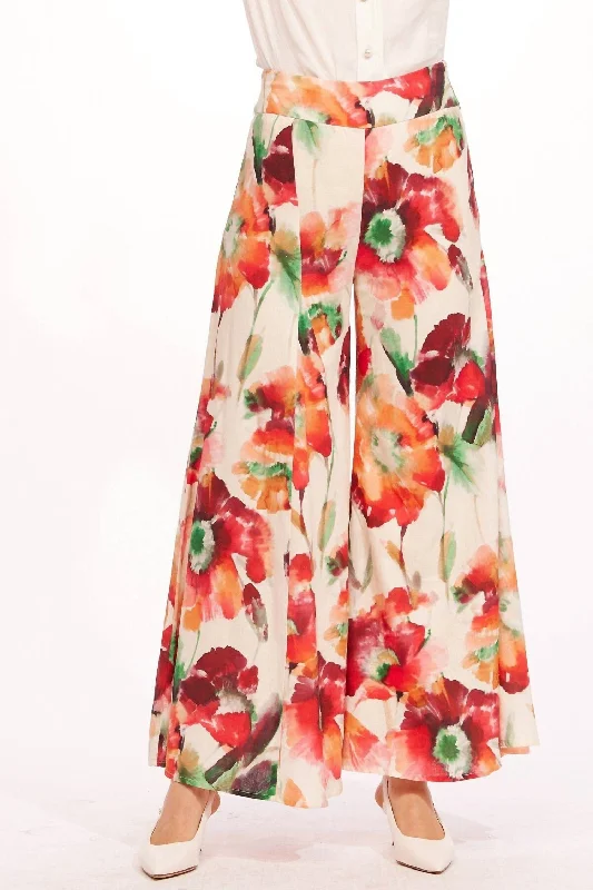 Premium Fashion Rabia Pant In Wild Poppies