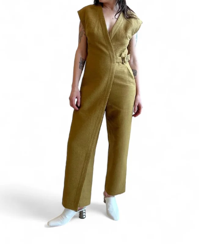 Limited Time Offer Steadfast Jumpsuit In Gold